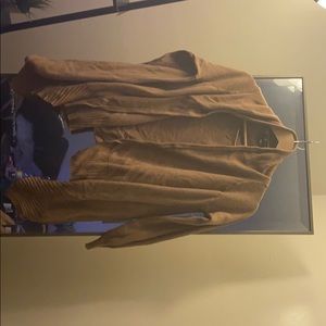 Tan open cardigan